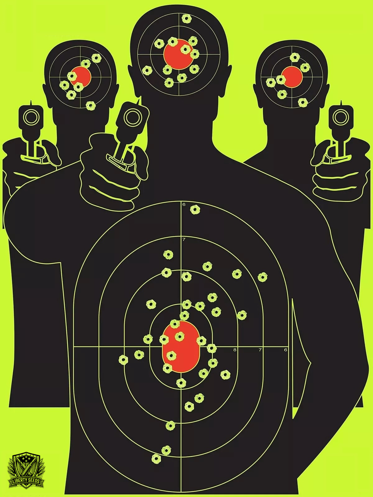 Silhouette Splatter Target